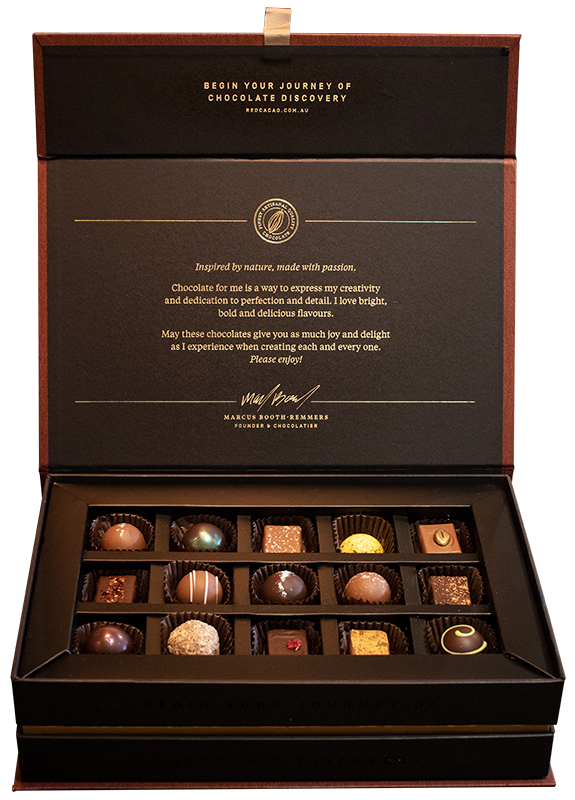 Red Cacao Hand Made Truffles 30 piece Signature Box