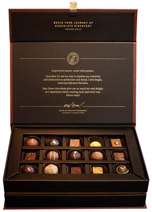 Red Cacao Hand Made Truffles 30 piece Signature Box